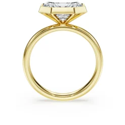 Octagon Ring mit Kesselfassung