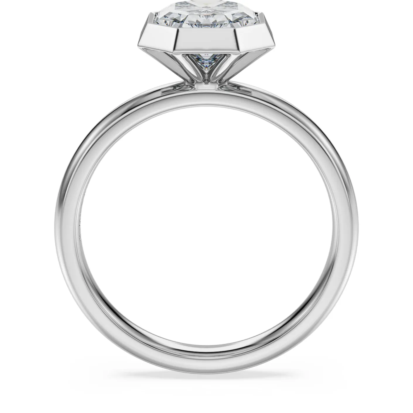 Octagon Ring mit Kesselfassung