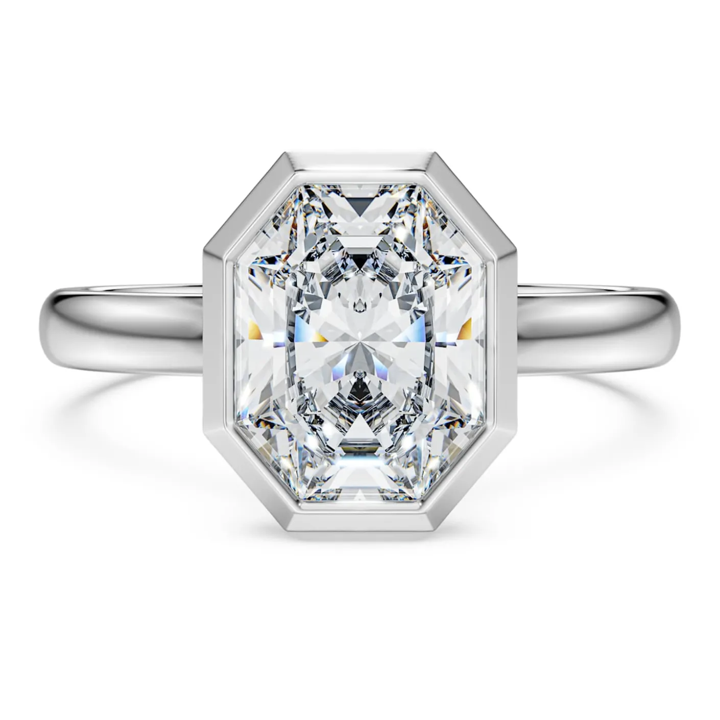 Octagon Ring mit Kesselfassung